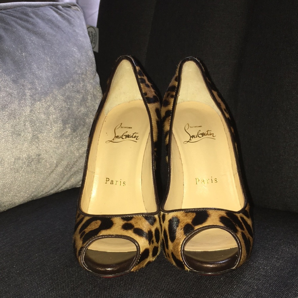 Christian Louboutin women’s leopard Pony hair